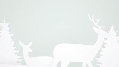 白色圣诞节剪纸背景AE视频的预览图